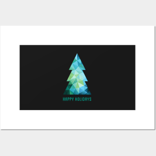 Abstract geometric Christmas tree Posters and Art